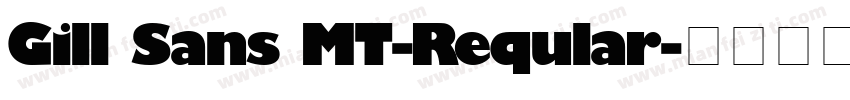 Gill Sans MT-Reqular字体转换